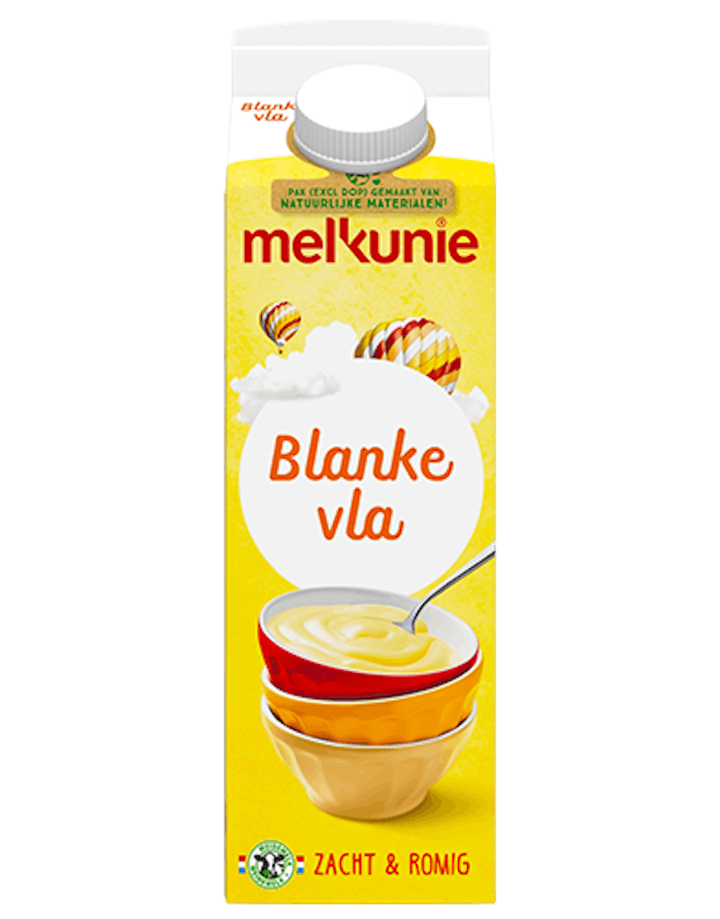 Melkunie Blanke vla verpakking.