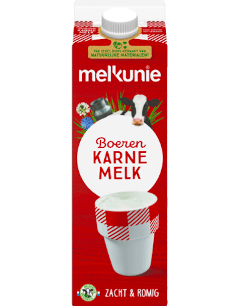 Melkunie boeren karnemelk verpakking.