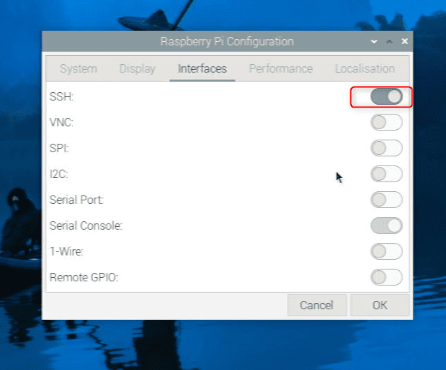 An Image Of Raspberry Pi Ssh Settings