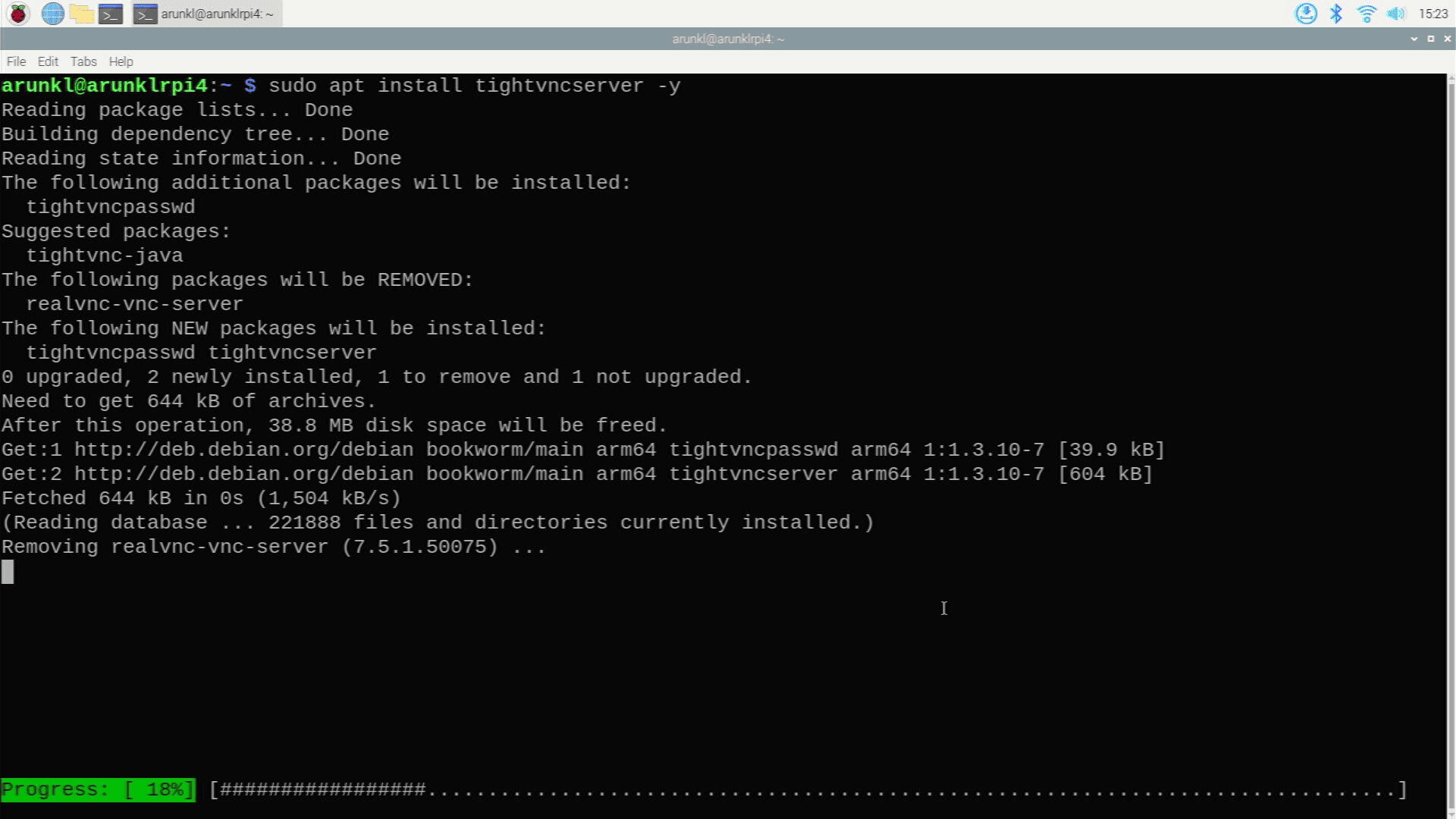 Installing The Tightvncserver Package On The Raspberry Pi