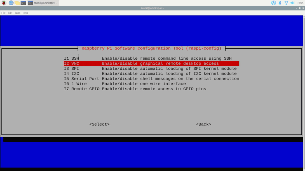 Select Vnc In Raspberry Pi Software Configuation Tool