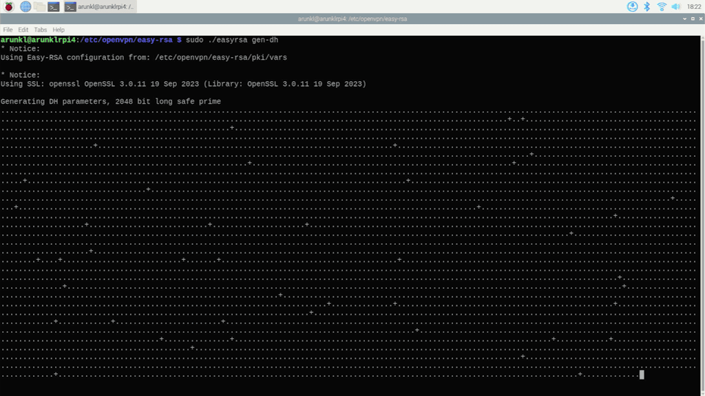 Generate Diffie Hellman Key Exchange