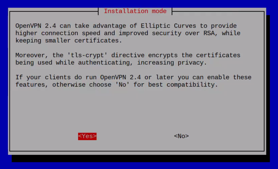 Openvpn Installation Modes