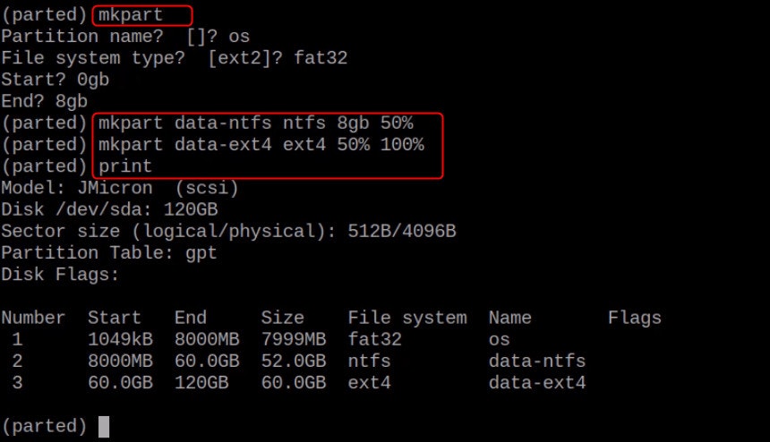 Create New Partitions