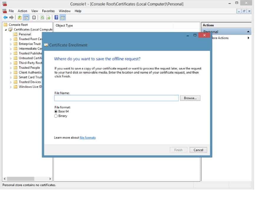 Save Csr File