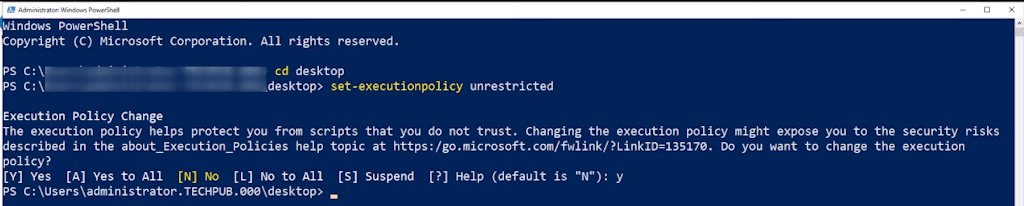 Powershell Command Set The Execution Permission