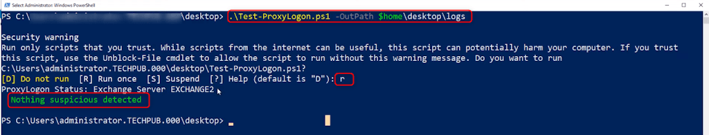 Run Test Proxylogon Ps