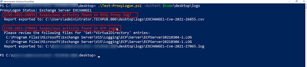 Run Test Proxylogon Ps1 On Affected Server