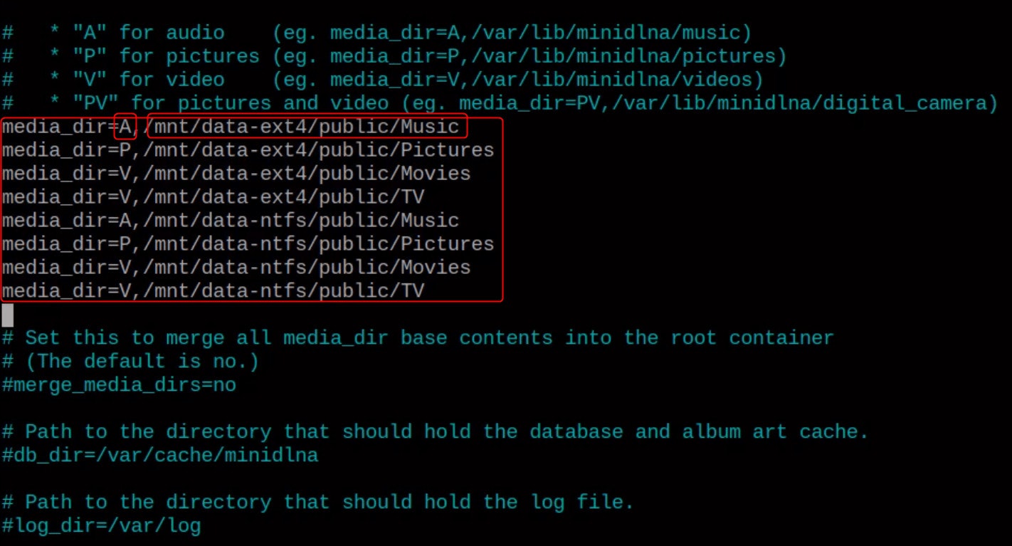 Configure Media Directories In Minidlna