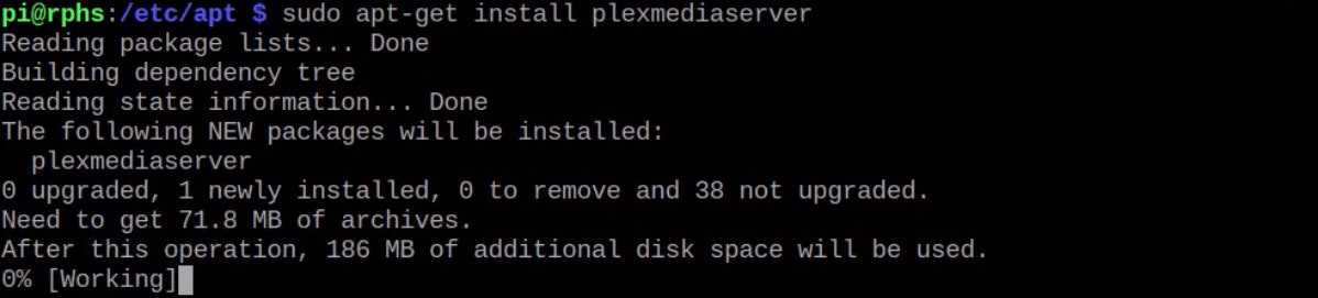 Install Plexmediaserver