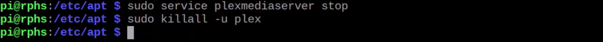 Stop Plex Service