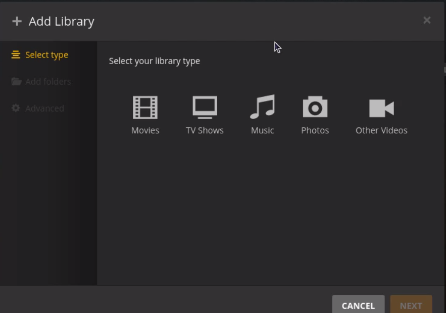 Default Plex Media Categories