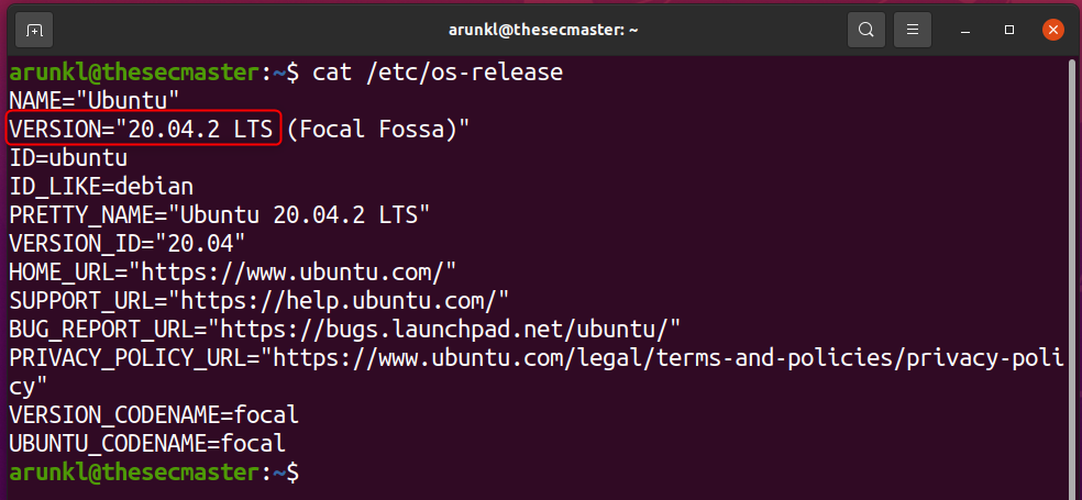 Command To Check The Linux Version