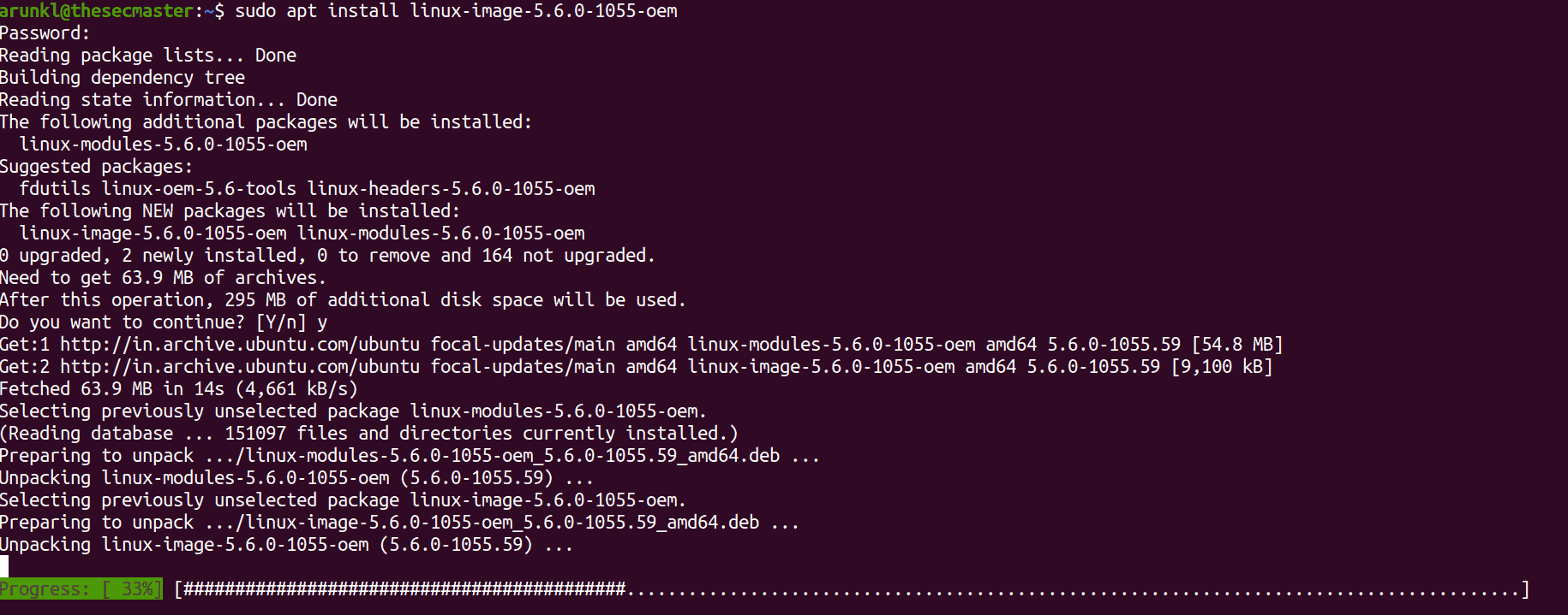 Installing Linux Kernel Package 2