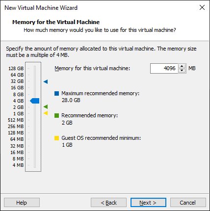 Set The Memory For The Virtual Machine