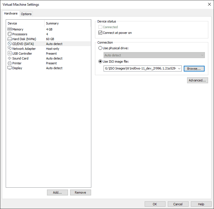 Select The Iso Image To Boot The Vm