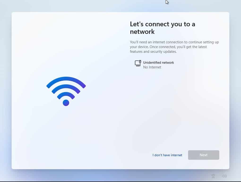 Connect To The Network In Setup Wizard