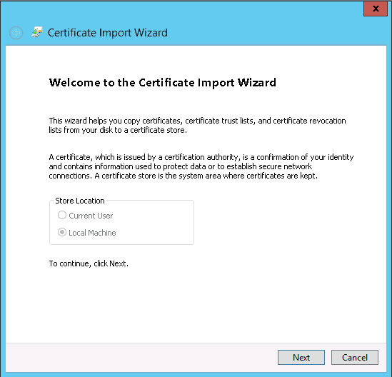 Certificate Import Wizard From Mmc