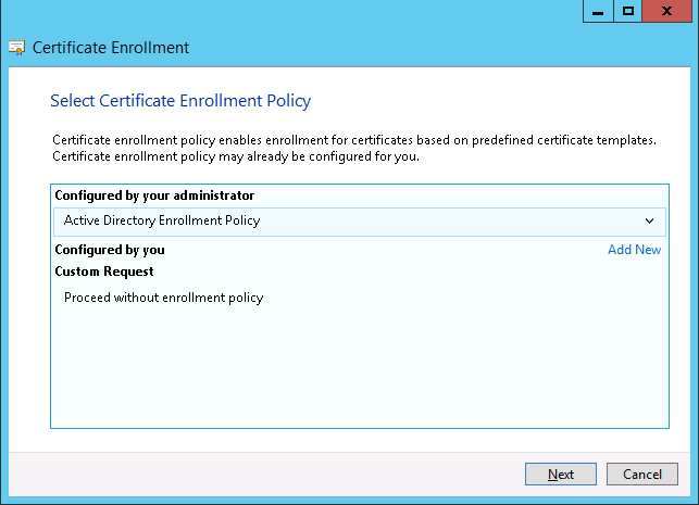 Active Directory Enrollment Policy