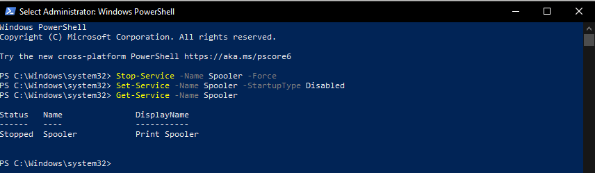 Check The Status Of The Print Spooler Service Using Powershell