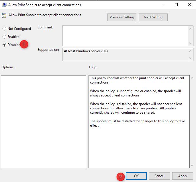Disable The Print Spooler Service On Using Group Policy Editor 2