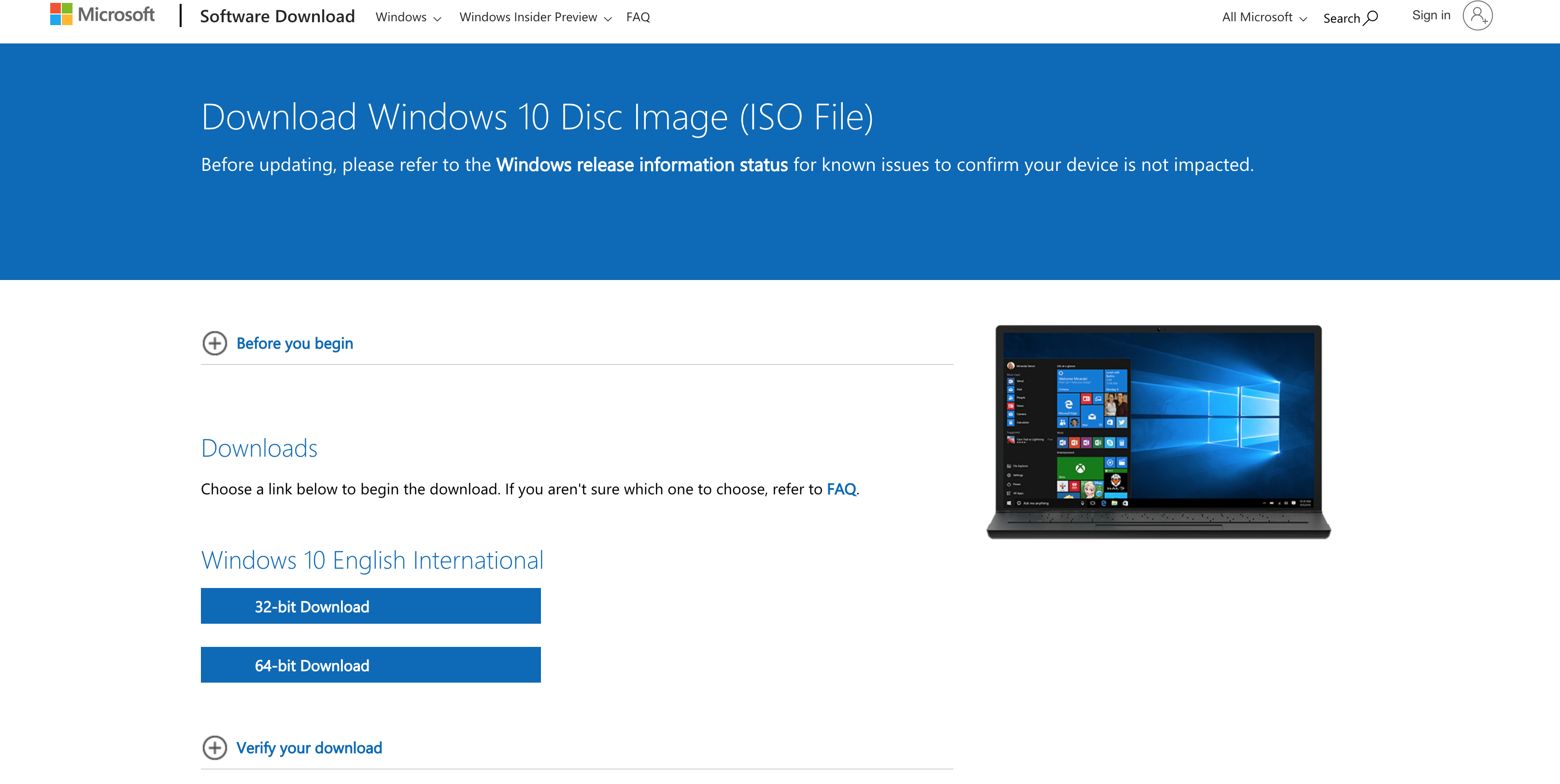 Download The Windows 10 Iso Image