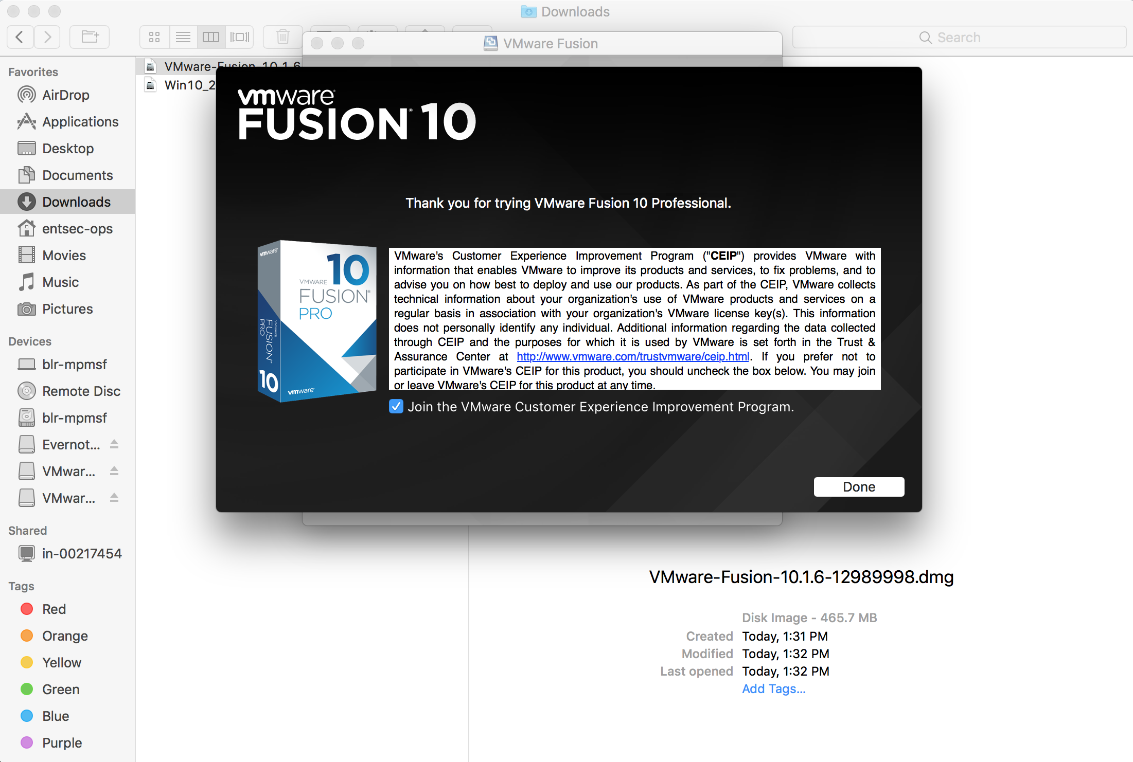 Install Vmware Fussion Player 10 License Aggriment
