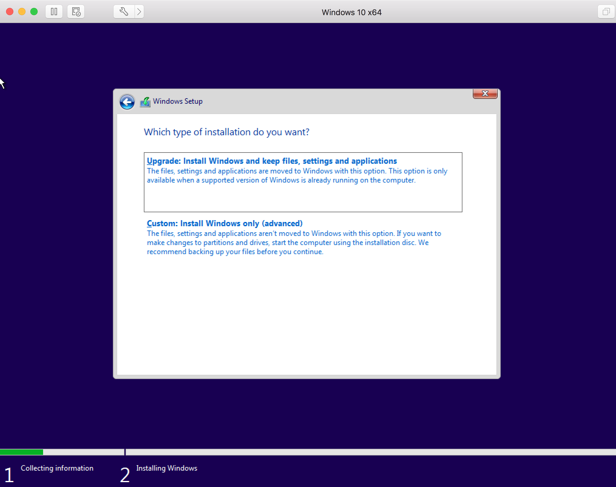 Windows 10 Installation On Vmware Fusion Custom Install