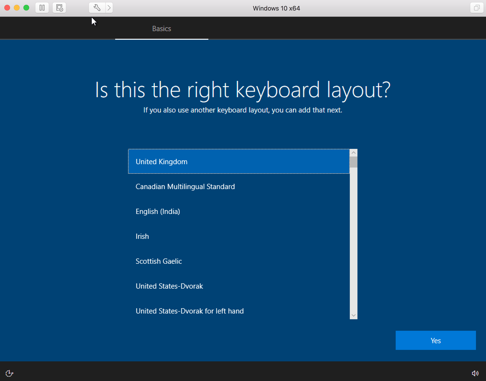 Windows 10 Installation On Vmware Fusion Select Keyboard