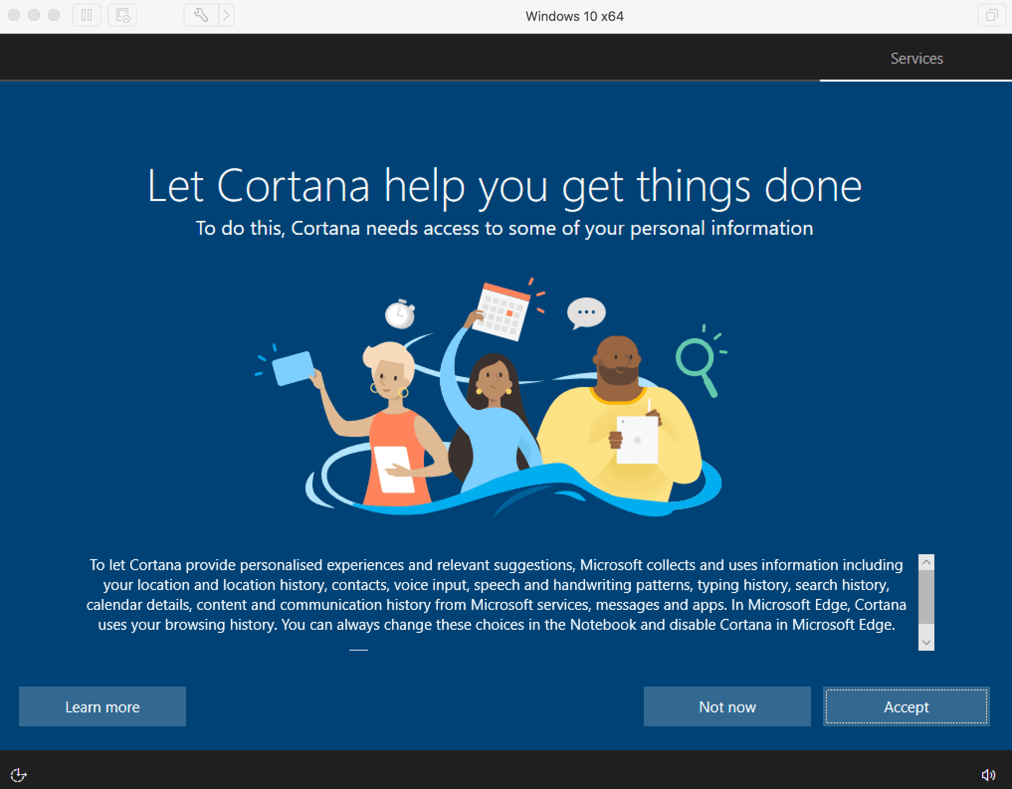 Windows 10 Installation On Vmware Fusion Cortana Set Up
