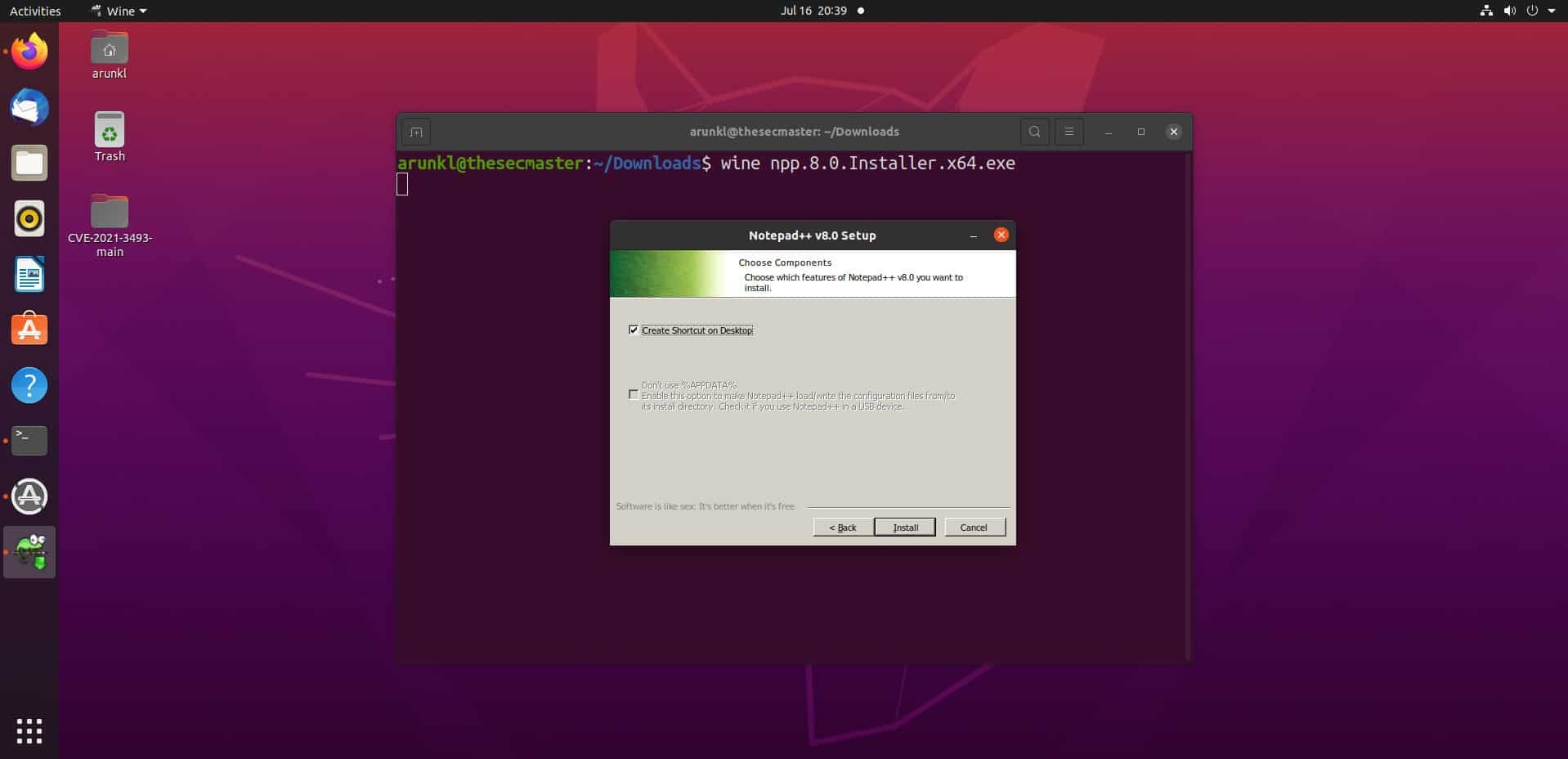 Install Windows App On Ubuntu Linux