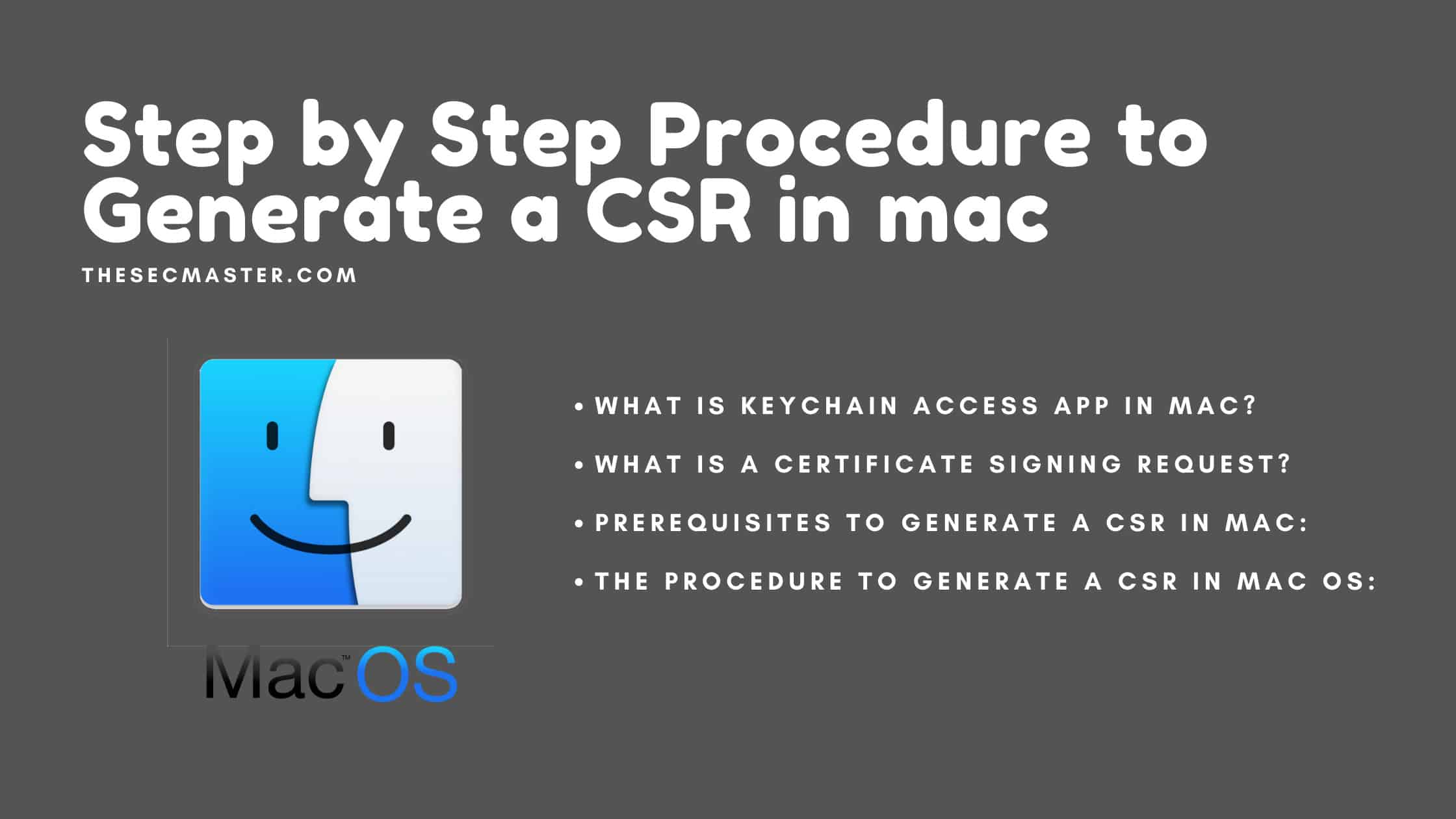 Step By Step Procedure To Generate A Csr In Mac