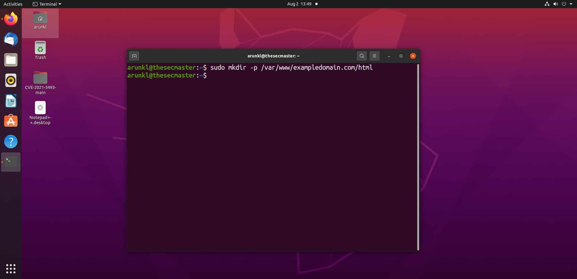 Create A Directory In Ubuntu