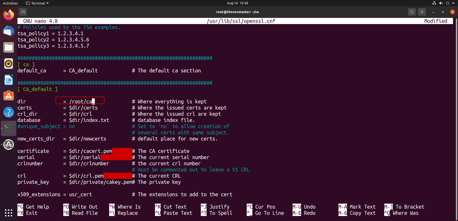 Update The Ca Path In Openssl Cnf