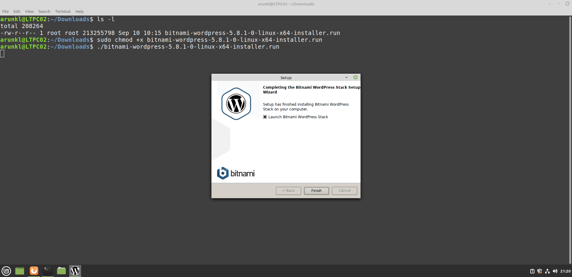 Wordpress Installation Completed