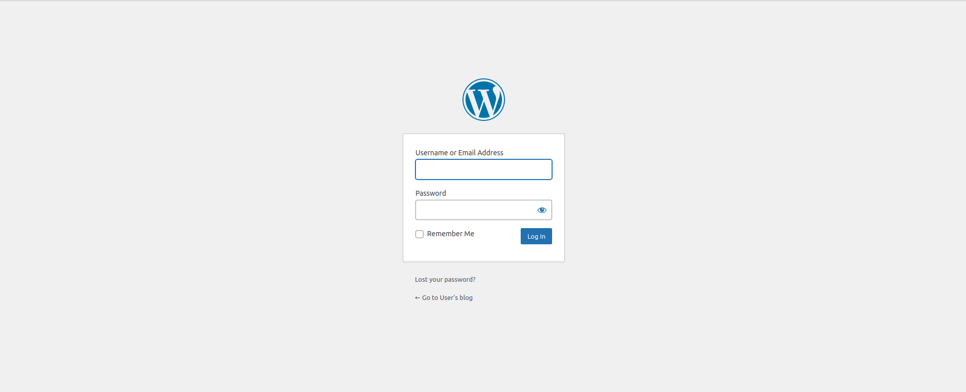 Wordpress Login