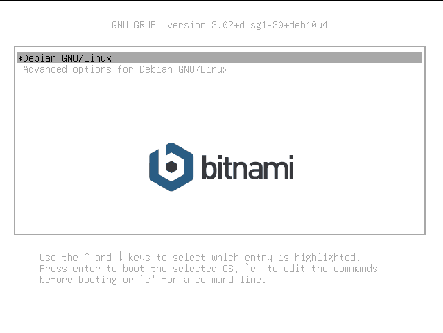 Boot Bitnami Wordpress Virtual Machine