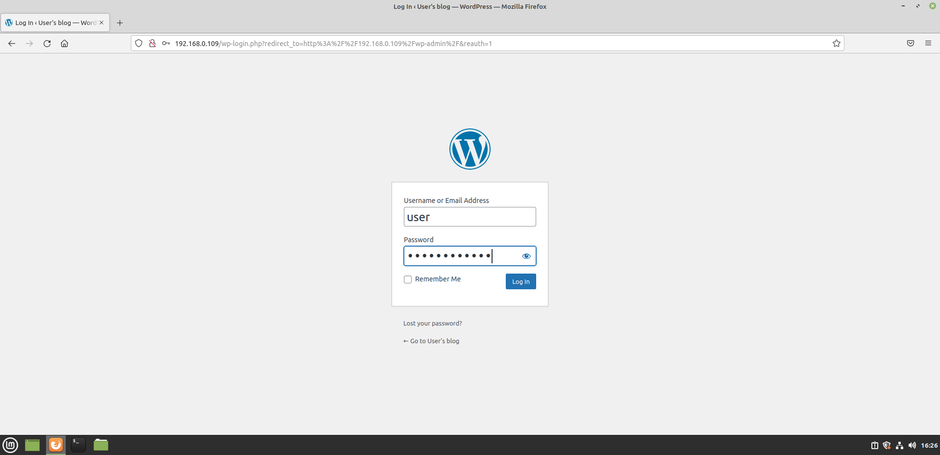 Access The Wordpress Login Screen