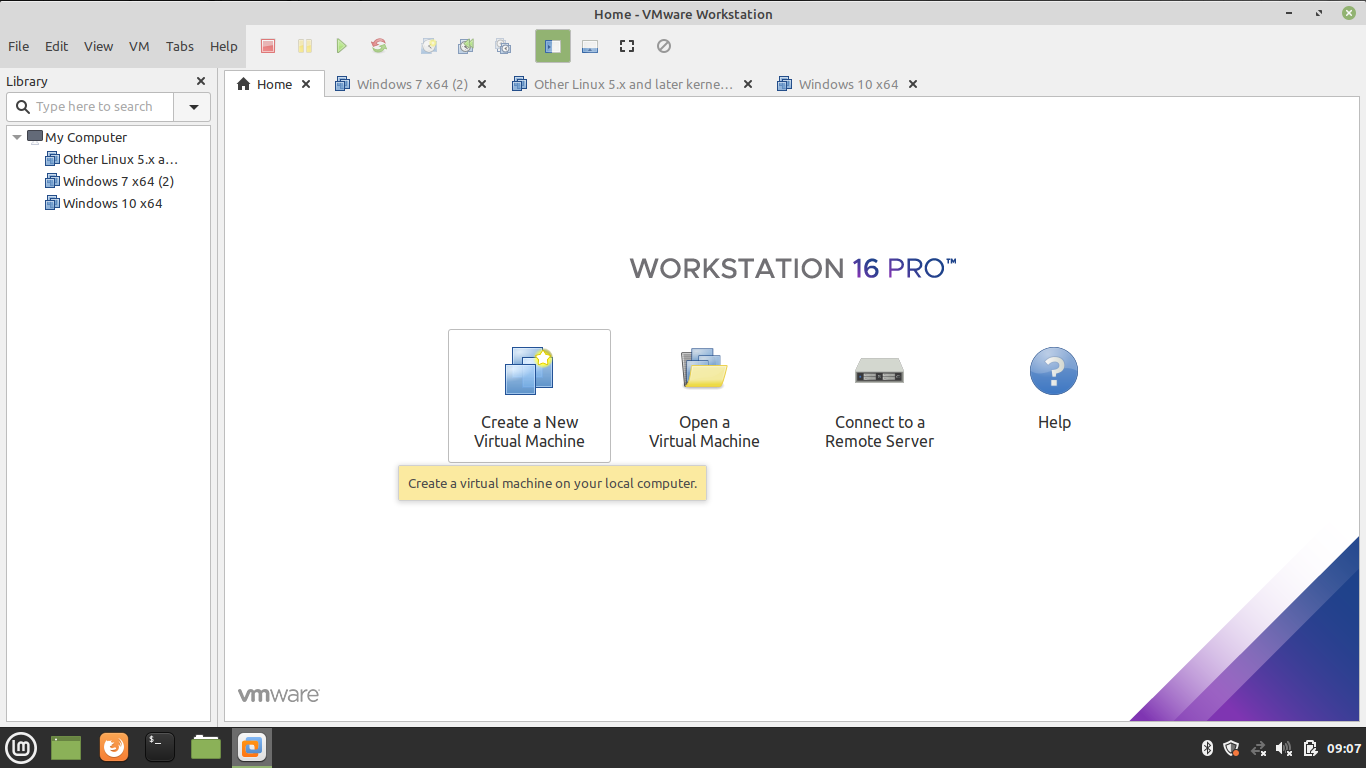 Create A New Virtual Machine On Vmware Workstation