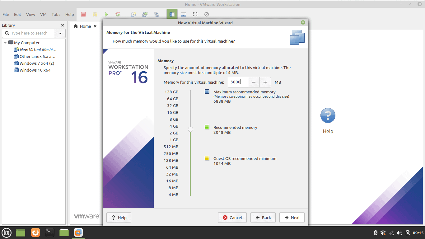 Allocate The Memory For Virtual Machine