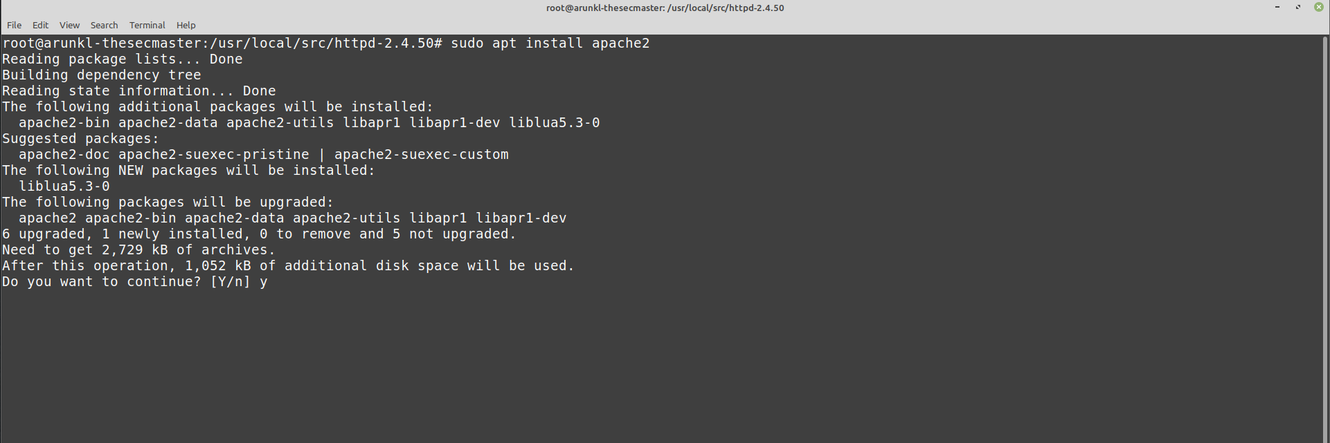 Install Apache2 On Ubuntu