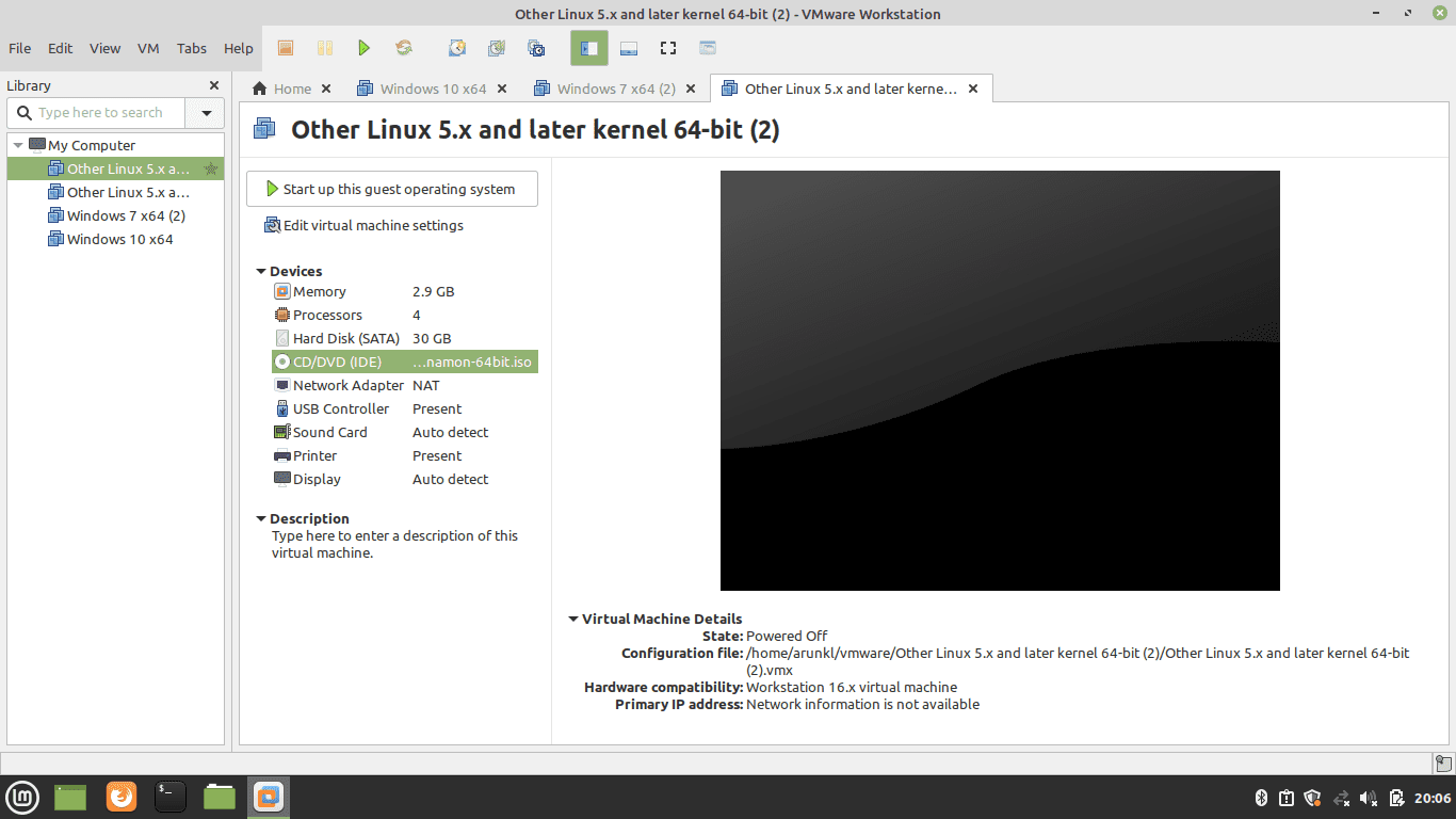 Other Linux 5 X And Later Kernal 64bit Vmware Workstation