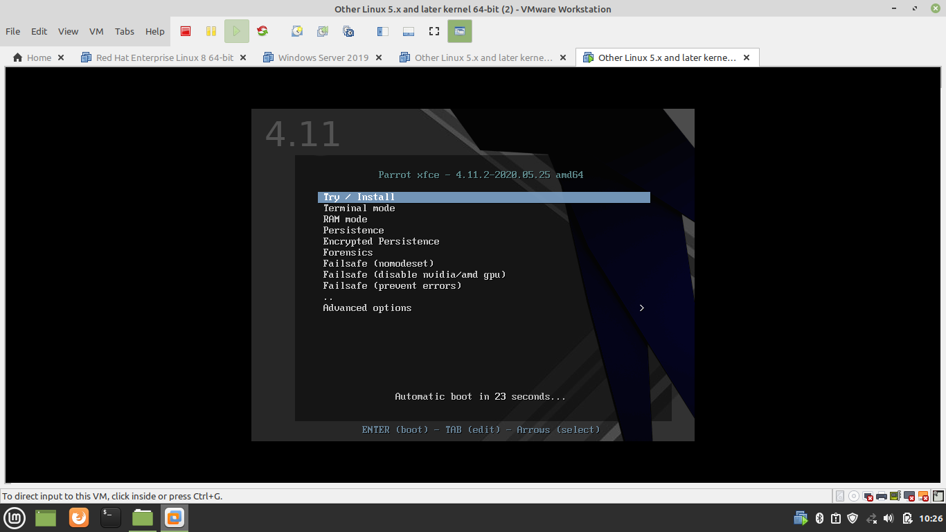 Parrot Xfce 4 11 2_amd64 One