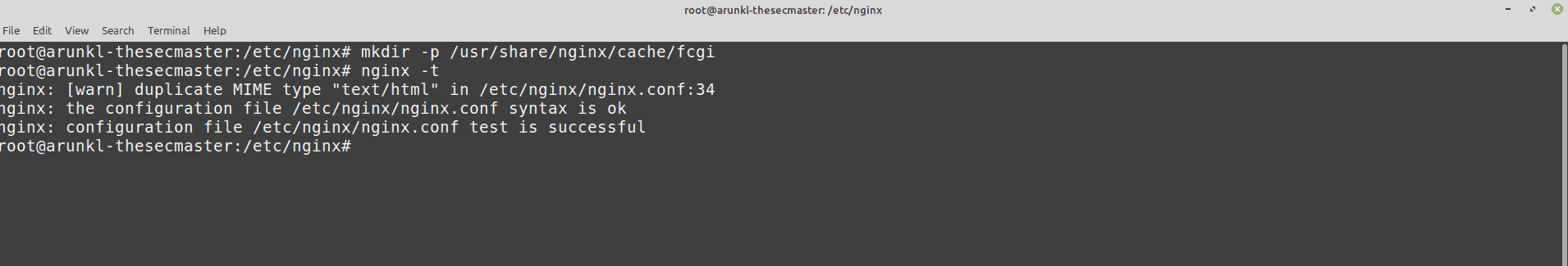 Create Casheing File And Test The Nginx Configurations