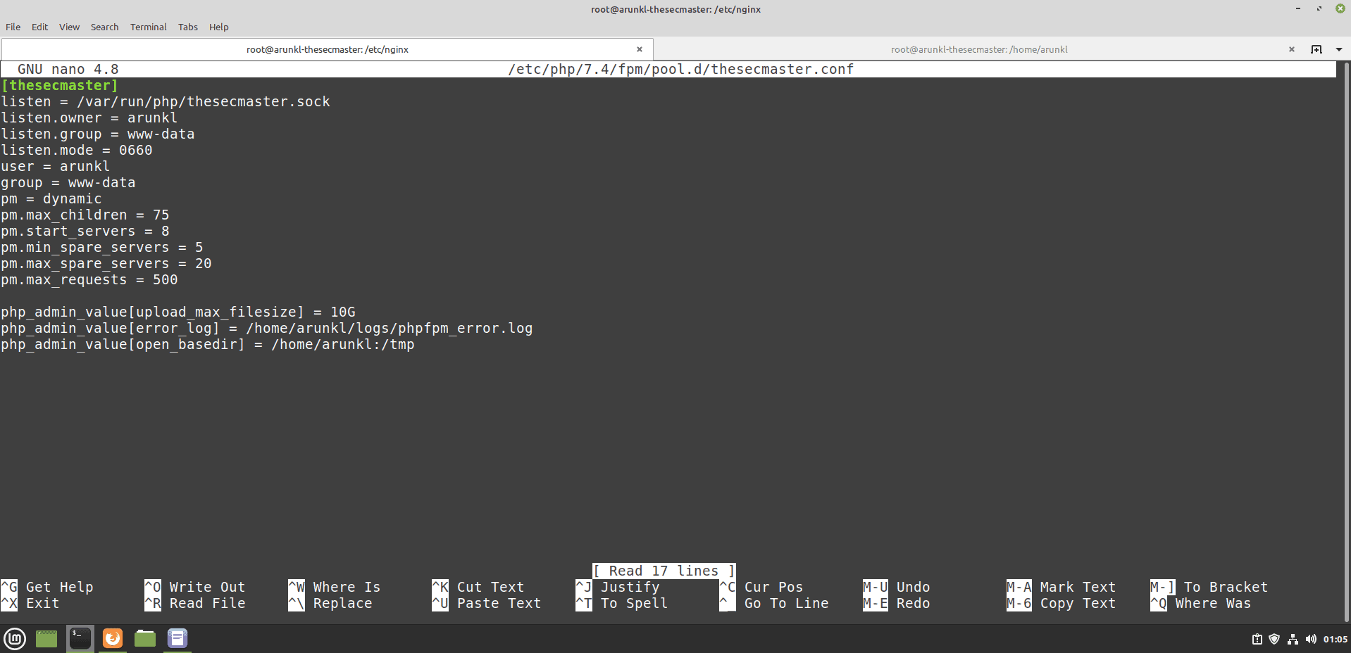 Configuration Of Fpm Pool File