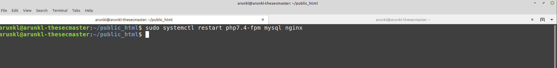 Restart Php7 4 Fpm Mysql Nginx