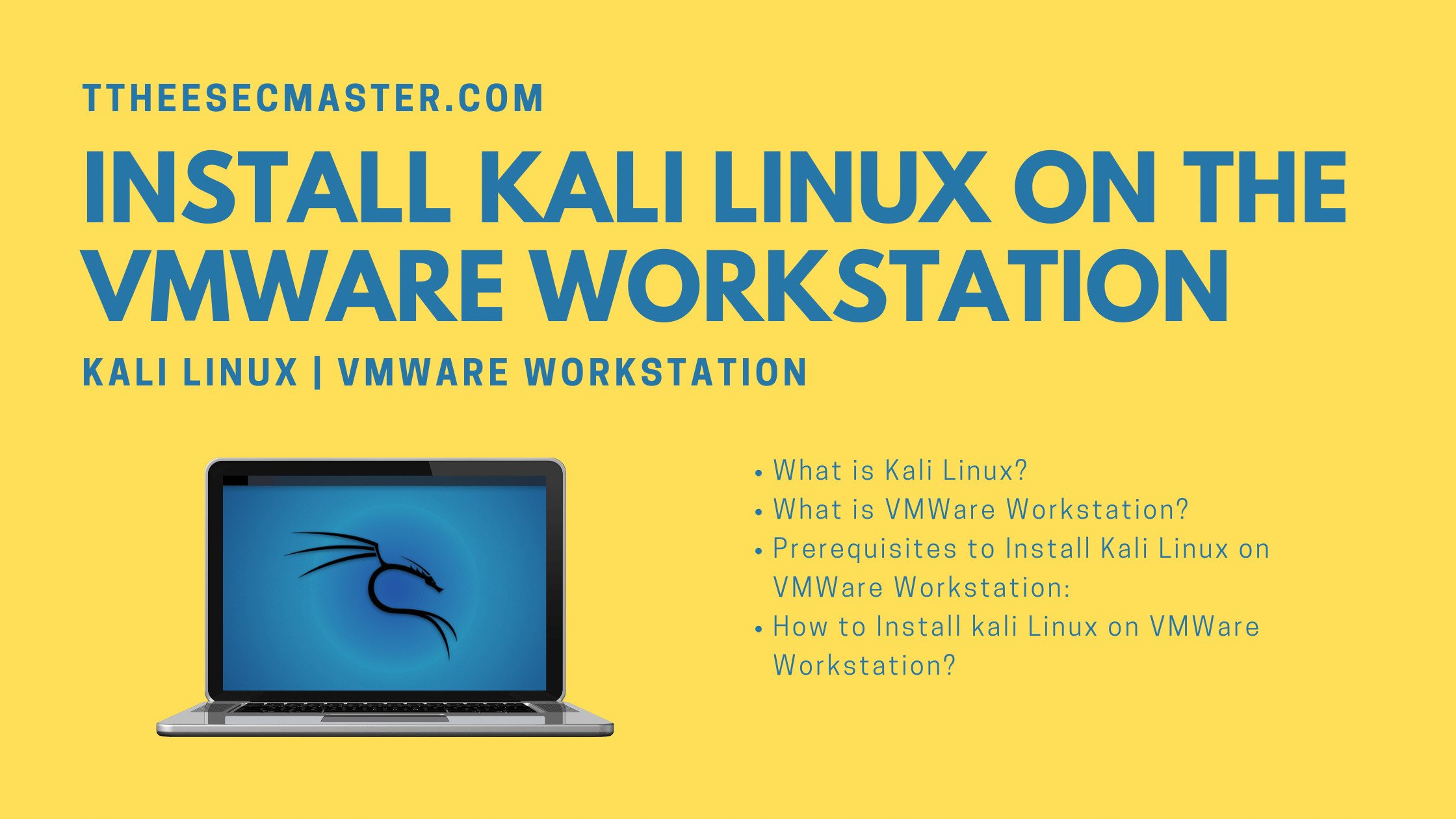 Install Kali Linux On The Vmware Workstation