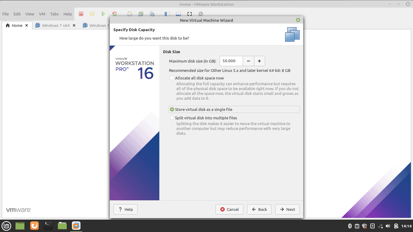 Specify Disk Capacity 2