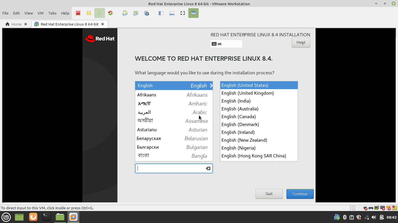 Welcom To Red Hat Enterprise Linux