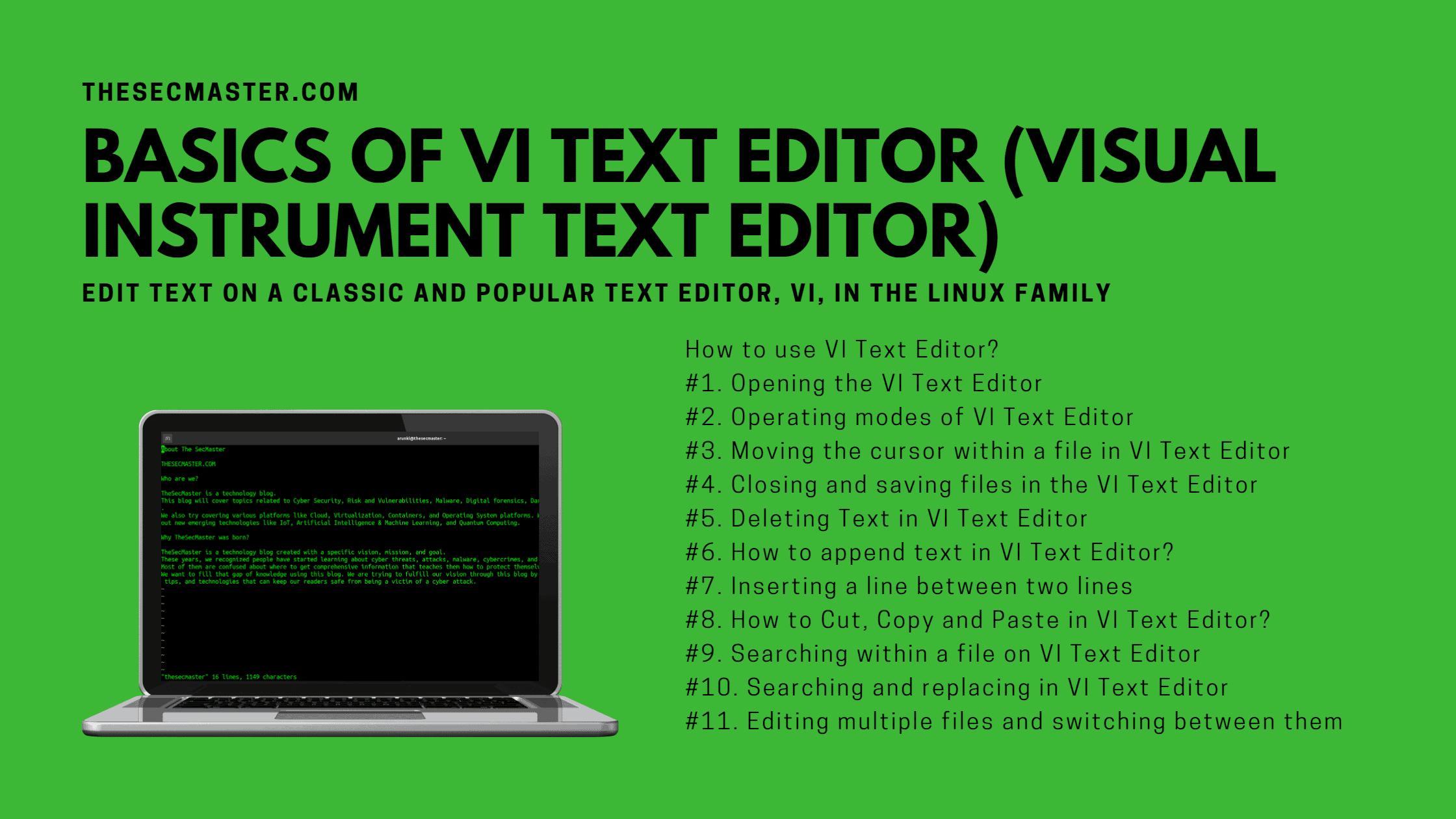 Basics Of Vi Text Editor Visual Instrument Text Editor